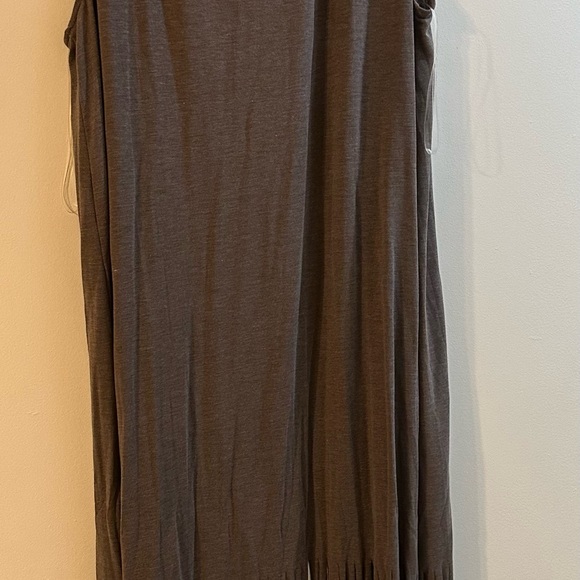 Plus size brown fringe duster - Picture 2 of 3